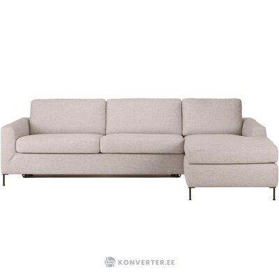 Šviesiai pilka kampinė sofa-lova (cucita) nepažeista