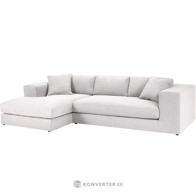 Šviesiai pilka didelė kampinė sofa (besolux)
