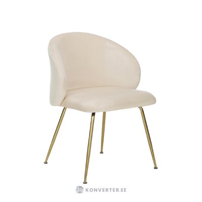 Light beige velvet chair (luisa) intact