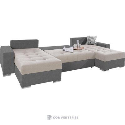 Silver-anthracite corner sofa-bed josy intact