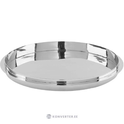 Silver design tray with titanium (fink) beauty flaw