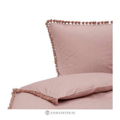 Розовый хлопковый комплект постельного белья из 2-х предметов (polly)