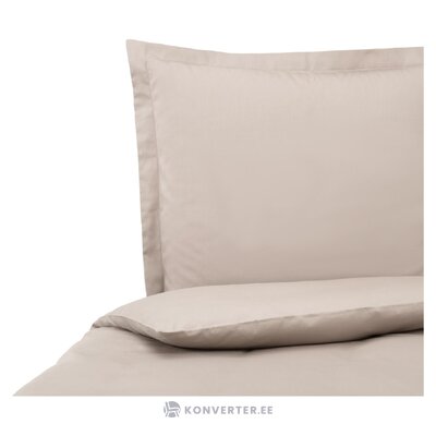 Beige cotton bedding set 2-piece (lydia) intact