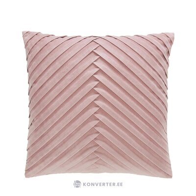 Rožinis aksominis pagalvės užvalkalas (lucie) 45x45 nepažeistas