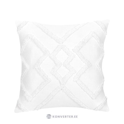 Baltas deimantinio rašto medvilninis pagalvės užvalkalas (faith) 50x50 visas