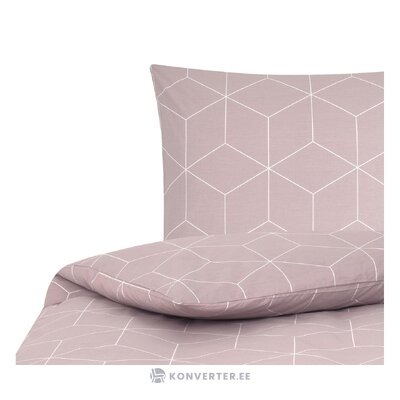 Beige patterned cotton bedding set 2-piece (lynn)
