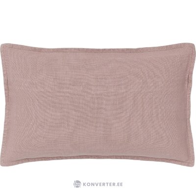 Vaaleanpunainen pellava tyynyliina (lanya) 30x50 ehjä