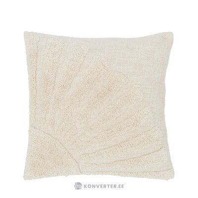 Cream patterned cotton pillowcase (ilari) 45x45