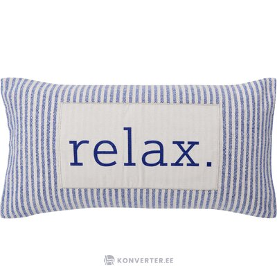 Mėlynas dryžuotas medvilninis pagalvės užvalkalas (relax) 30x60 visas