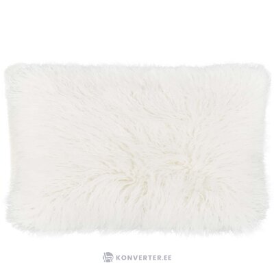 White furry decorative pillowcase (morten) 30x50 intact