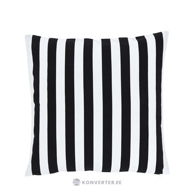 Black and white striped cotton pillowcase (timon) 50x50 whole