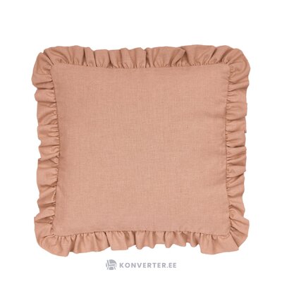 Abrikosų spalvos medvilninis pagalvės užvalkalas (Camille) 45x45 visas