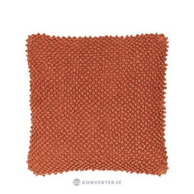 Rūdžių raudonos spalvos medvilninis dekoratyvinis pagalvės užvalkalas (indi) 45x45 visas
