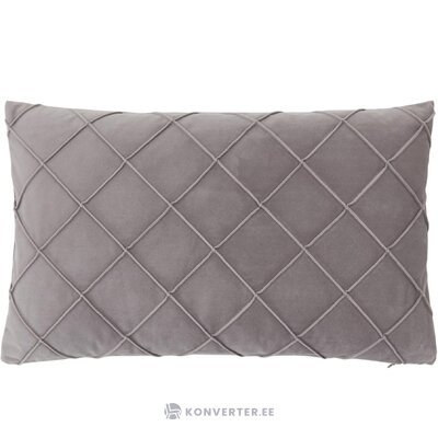 Šviesiai pilkas aksominis pagalvės užvalkalas (luka) 30x50 visas