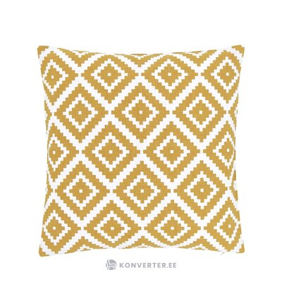 Cotton pillowcase with yellow-white pattern (Miami) 45x45 whole