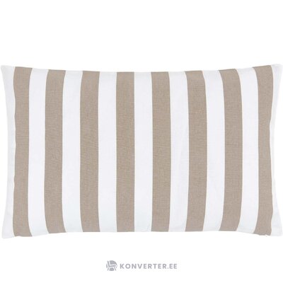 Smėlio-baltos spalvos medvilninis dryžuotas pagalvės užvalkalas (timon) 30x50 visas