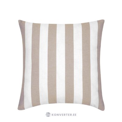 Smėlio-baltos spalvos dryžuotas medvilninis pagalvės užvalkalas (timon) 40x40 visas