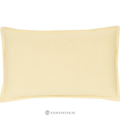Šviesiai geltonos spalvos medvilninis pagalvės užvalkalas (mads) 30x50 visas