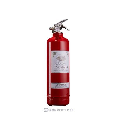 Red fire extinguisher vin rouge (fire design) intact