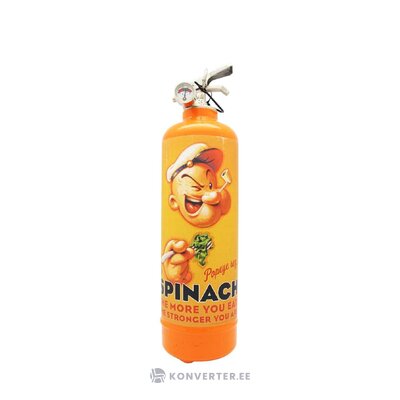 Orange fire extinguisher popeye spinach (fire design) intact