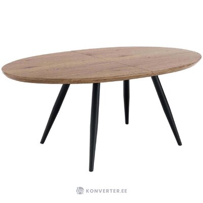 Brown-black extendable dining table oval (tomasucci) intact