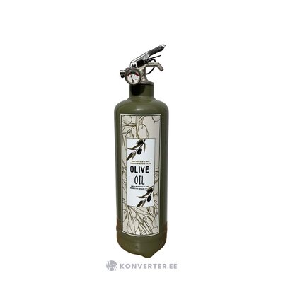 Olive green fire extinguisher olive oil (fire design) intact