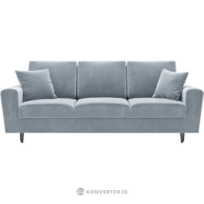 Šviesiai pilka aksominė sofa-lova moghan (micadon home) nepažeista
