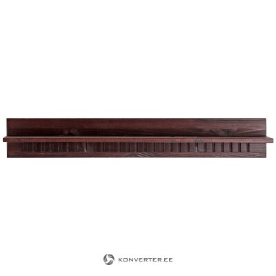 Dark brown solid wood wall shelf (cubrix) intact