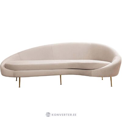 Light beige velvet design sofa ariana (asir) intact