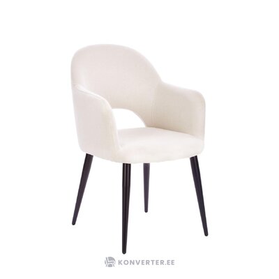 Beige-black velvet chair (rachel) intact