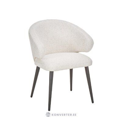 Chair with white bouclé fabric (celia) with beauty flaws.