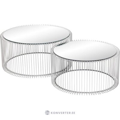 Set of metal coffee tables wire (kare design), complete, hall sample