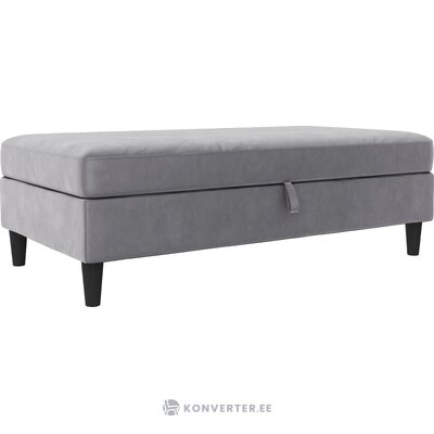 Gray velvet bench with storage hartford whole