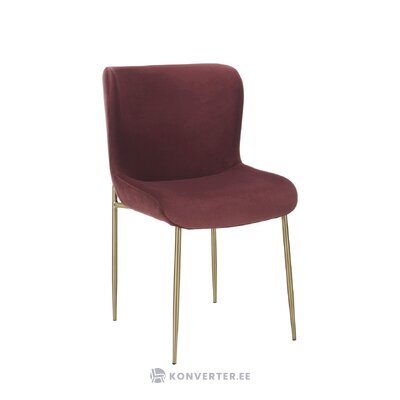 Dark red velvet chair (tess)