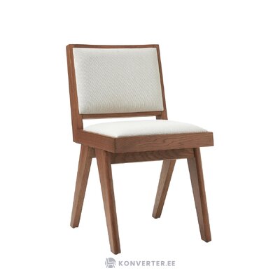 Коричнево-белый стул из цельного дерева (сисси) нетронутый