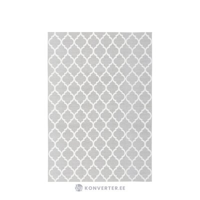 Gray-white patterned cotton carpet (amira) 160x230