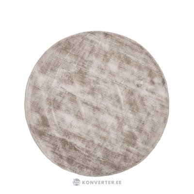 Taupe color round viscose rug (jane)d=120 whole