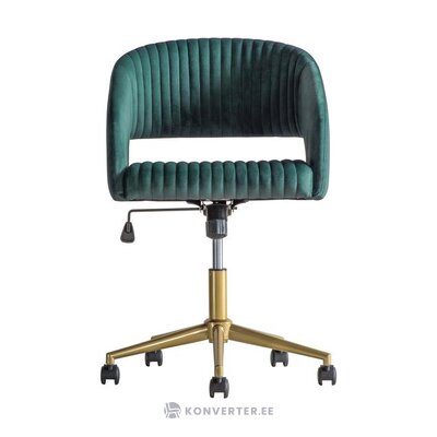 Green velvet office chair Murray (gallery direct) with a beauty flaw