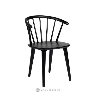 Black solid wood chair (carmen) with cosmetic defects.