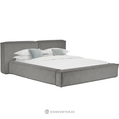 Gray bed with storage (lennon) 160x200