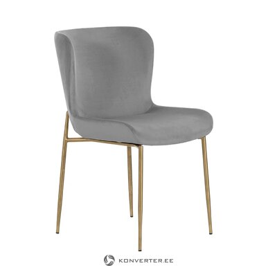 Gray-golden velvet chair (tess)