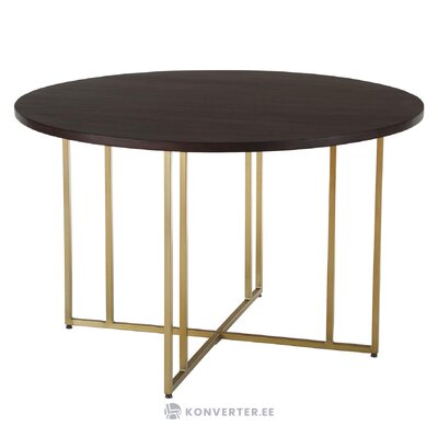 Обеденный стол из массива черного и золотого дерева (luca)