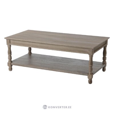 Solid wood coffee table (donatien) with a beauty flaw