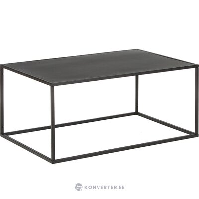 Black metal coffee table (Neptune) with cosmetic defects