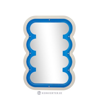 White-blue design wall mirror (glenn) intact