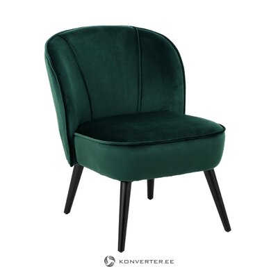 Кресло lucky (андерсон) темно-зеленое бархатное, (с изъянами, образец холла)