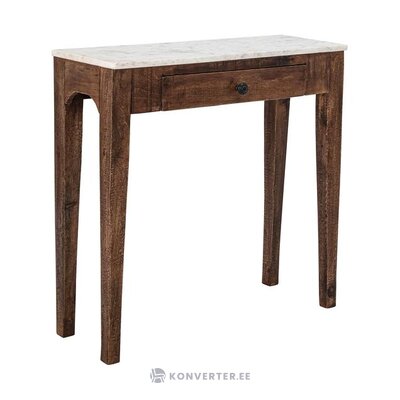 Дизайнерский консольный стол из массива дерева щука (блумингвилль) в первозданном виде