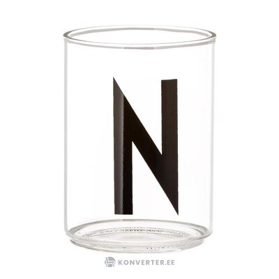 Water glass staff (design letters) intact