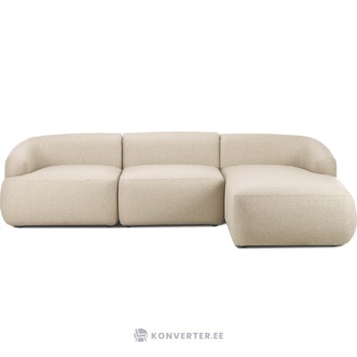 Vaalean beigen muotoinen modulaarinen sohva (sofia) kauneusvirheillä