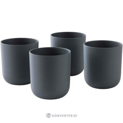 Черный набор кофейных чашек 4 шт willo (jotex) целые